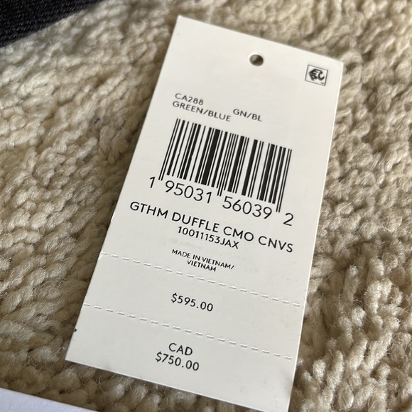 Coach Gotham Duffle Bag Camo Canvas Green Blue - Picture 13 of 16